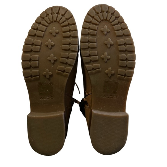 ALDO Brown Leather Lace-Up Boots - Picture 5 of 5
